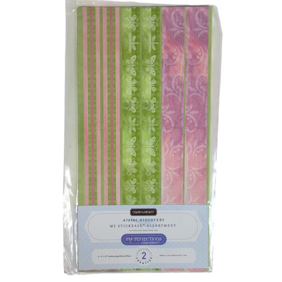 Close to My Heart Reflections Stickease X7056C Discovery Spring Pink Green NEW - Picture 2 of 7